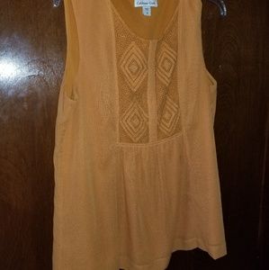 Mustard sleeveless top
